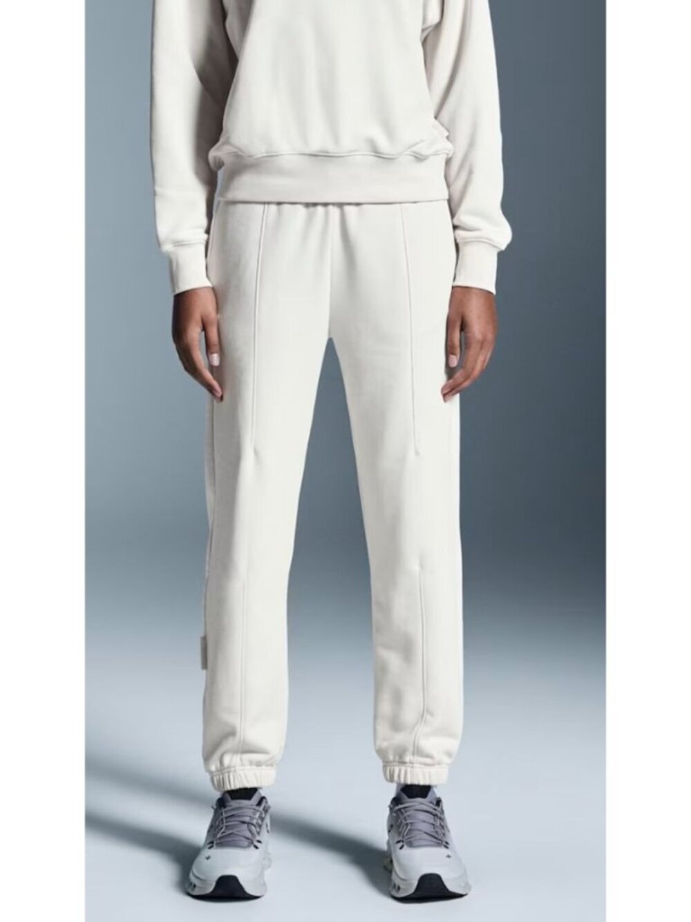On Cloud Club Pants Ivory Athletic Jogger Silver-sz Large